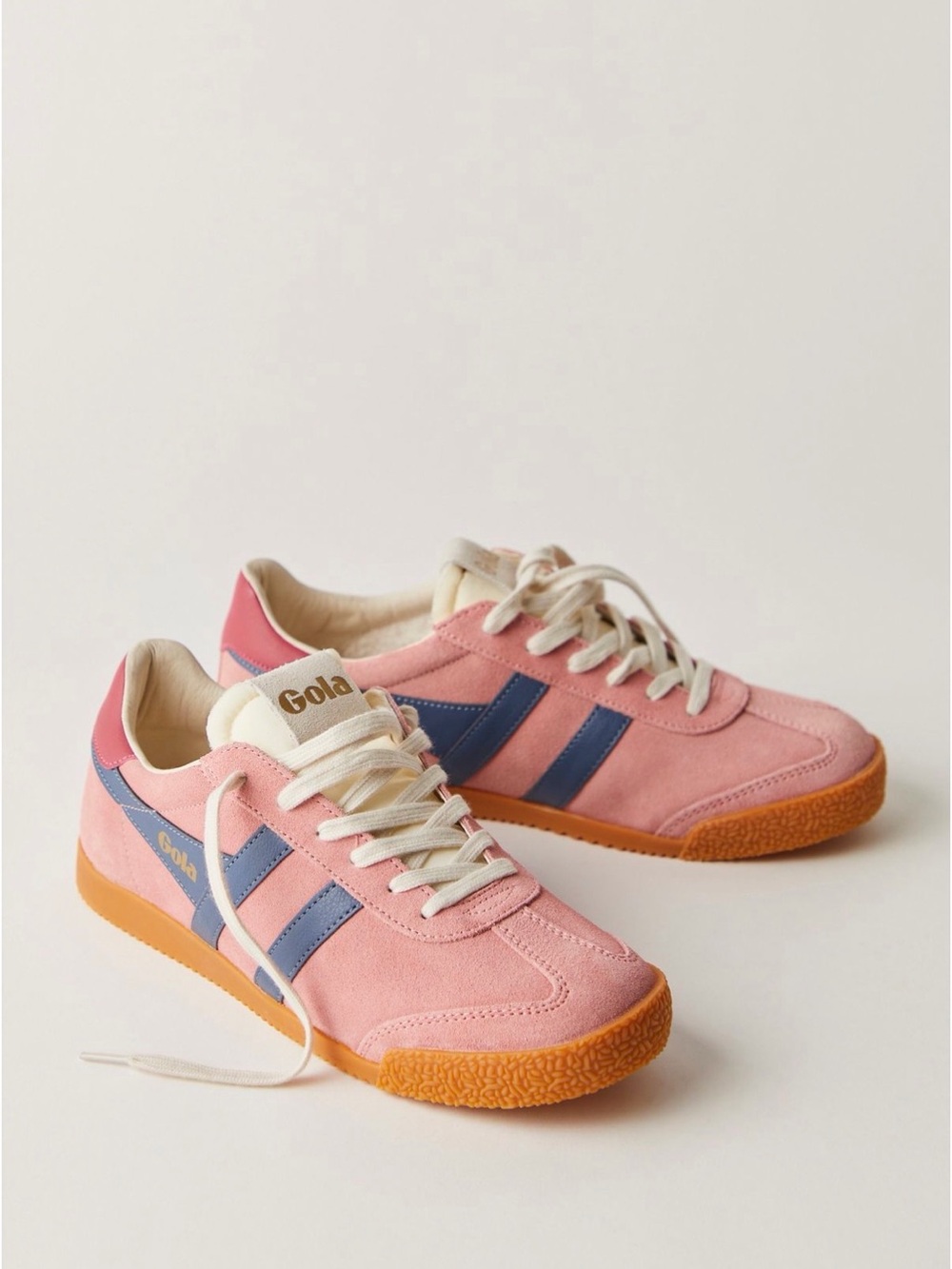 Gola Elan Sneakers Pink Combo Suede Low-Tops FP Exclusive NIB Size 10